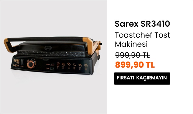 Sarex SR3410 Toastchef Tost Makinesi 999,90 TL yerine 899,90 TL