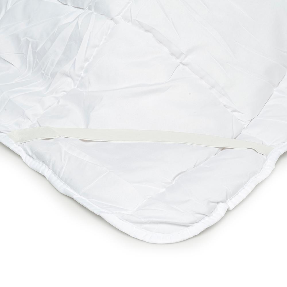  Kozzy Home Dört Köşe Lastikli Kapitoneli Mikro Çift Kişilik Uyku Pedi - 160x200 cm, Beyaz