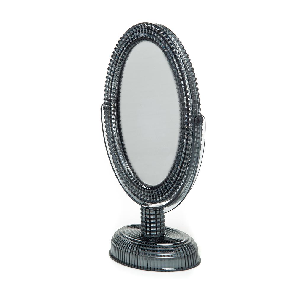  Esda Diamond Ayaklı Makyaj Aynası - Siyah Şeffaf