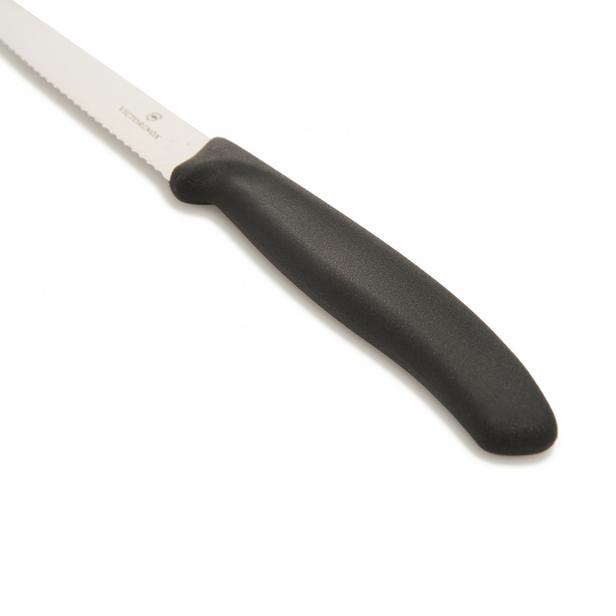  Victorinox Tırtıklı Soyma Bıçağı - Siyah - 10 cm