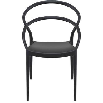 Siesta Pia Plastik Sandalye - Siyah