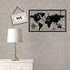  M&C Concept Dünya Haritası Metal Duvar Panosu - Siyah