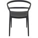  Siesta Mila Kolçaklı Plastik Sandalye - Siyah