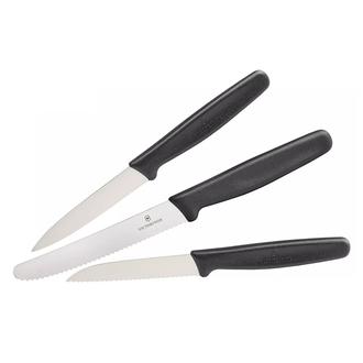 Victorinox 3'lü Soyma Bıçağı Seti - Siyah