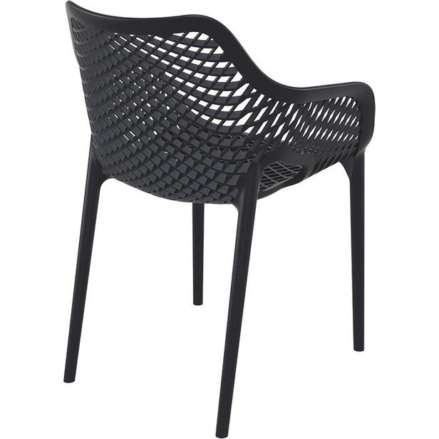  Siesta Air XL Kolçaklı Plastik Bahçe Sandalyesi - Siyah
