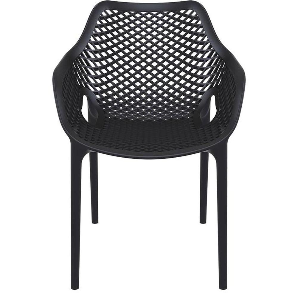  Siesta Air XL Kolçaklı Plastik Bahçe Sandalyesi - Siyah