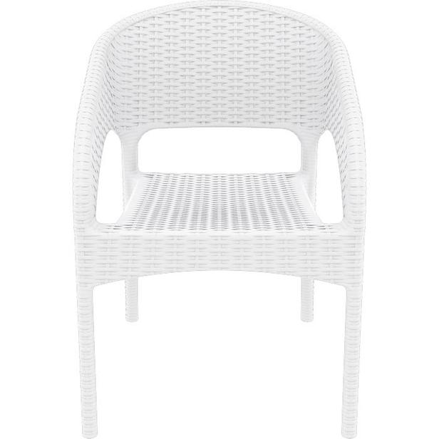  Siesta Panama Kolçaklı Bahçe Sandalyesi - Beyaz