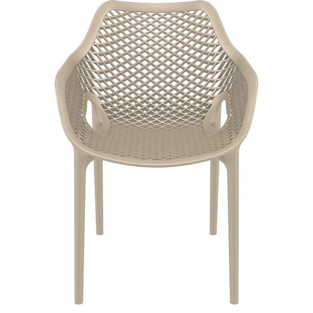  Siesta Air XL Kolçaklı Plastik Bahçe Sandalyesi - Kum Gri