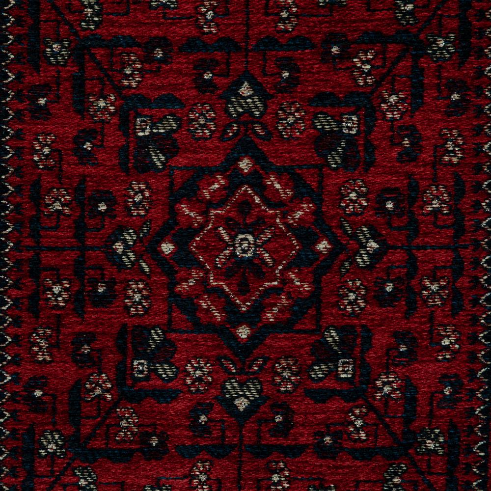  Bonart Hera Kaydırmaz Taban Afgan Halısı - Kırmızı - 80x150 cm