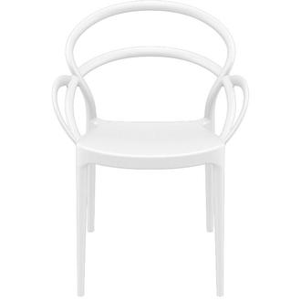 Siesta Mila Kolçaklı Plastik Sandalye - Beyaz