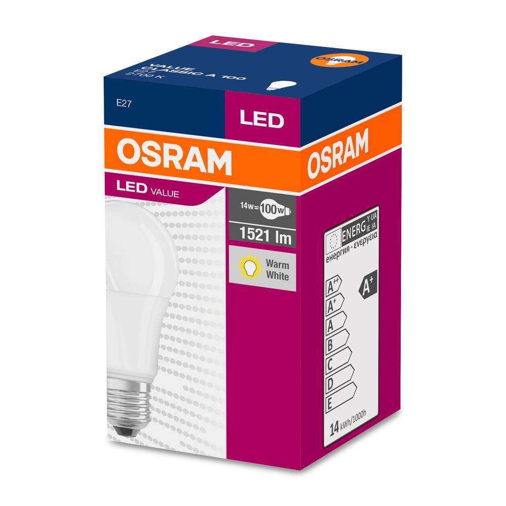  Osram Led Value Cla100 12W/100W 1521Lm E27 Ampul - 2700K Sarı Işık