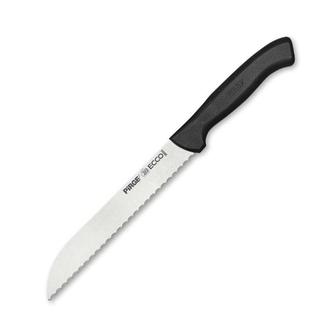 Pirge Ecco Pro Dişli Ekmek Bıçağı - Siyah - 17,5 cm