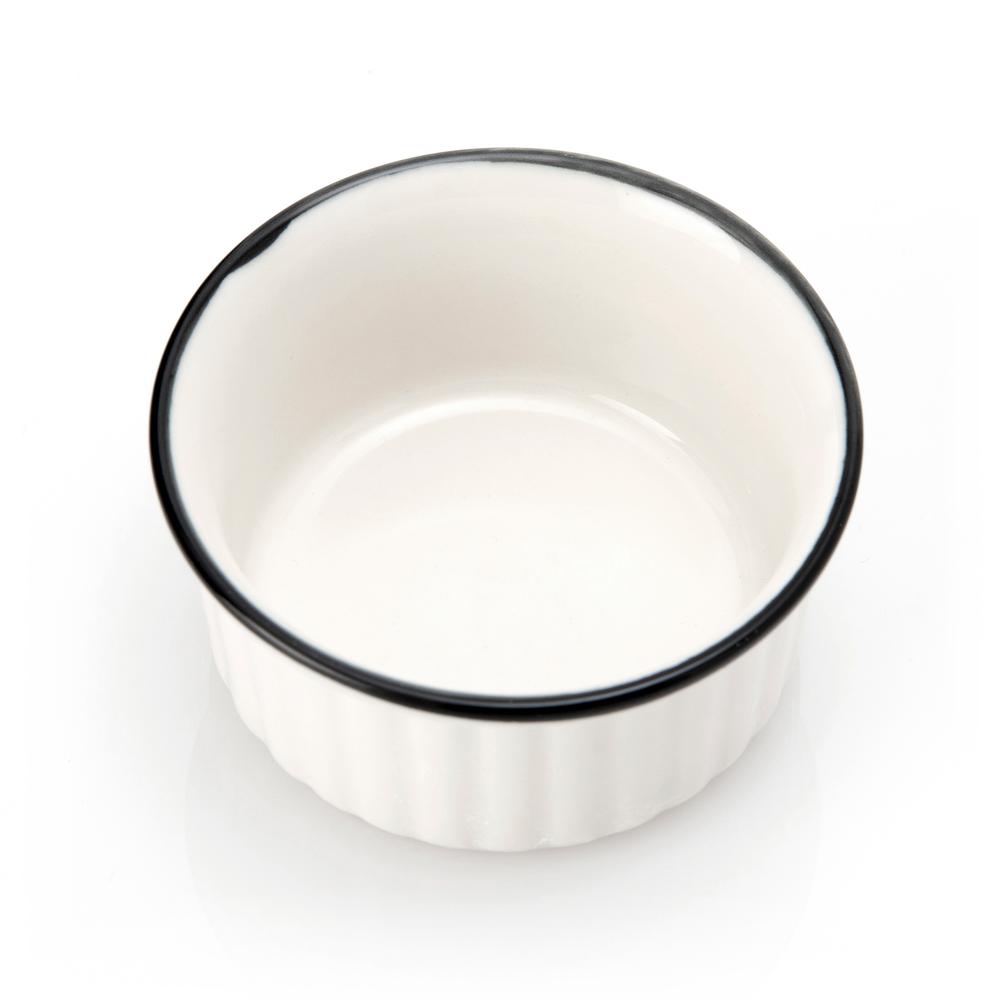  Tulu Porselen Klasik Suffle Kase - Siyah - 10 cm