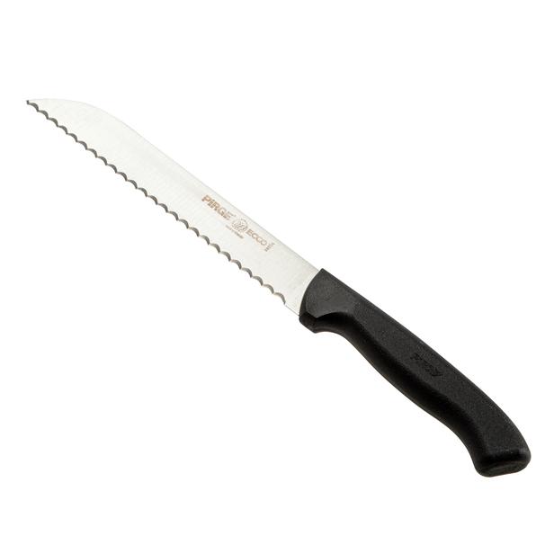  Pirge Ecco Pro Dişli Ekmek Bıçağı - Siyah - 17,5 cm