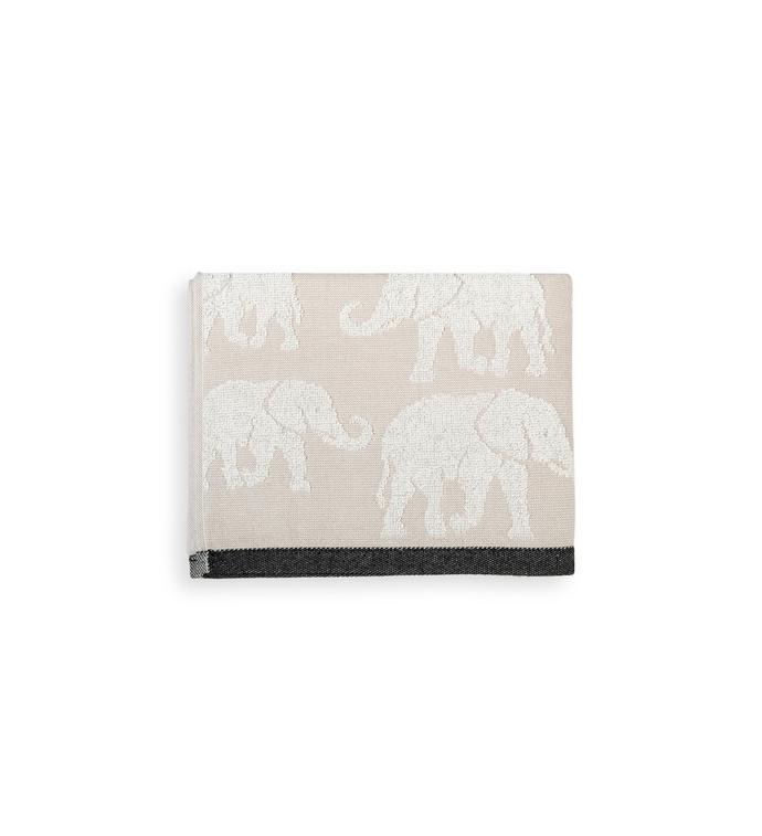 Nuvomon Elephant Yüz Havlusu - Bej - 50x80 cm