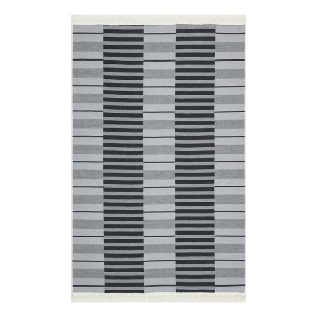  Eko Halı Arya Kilim - Gri / Siyah - 80x300 cm