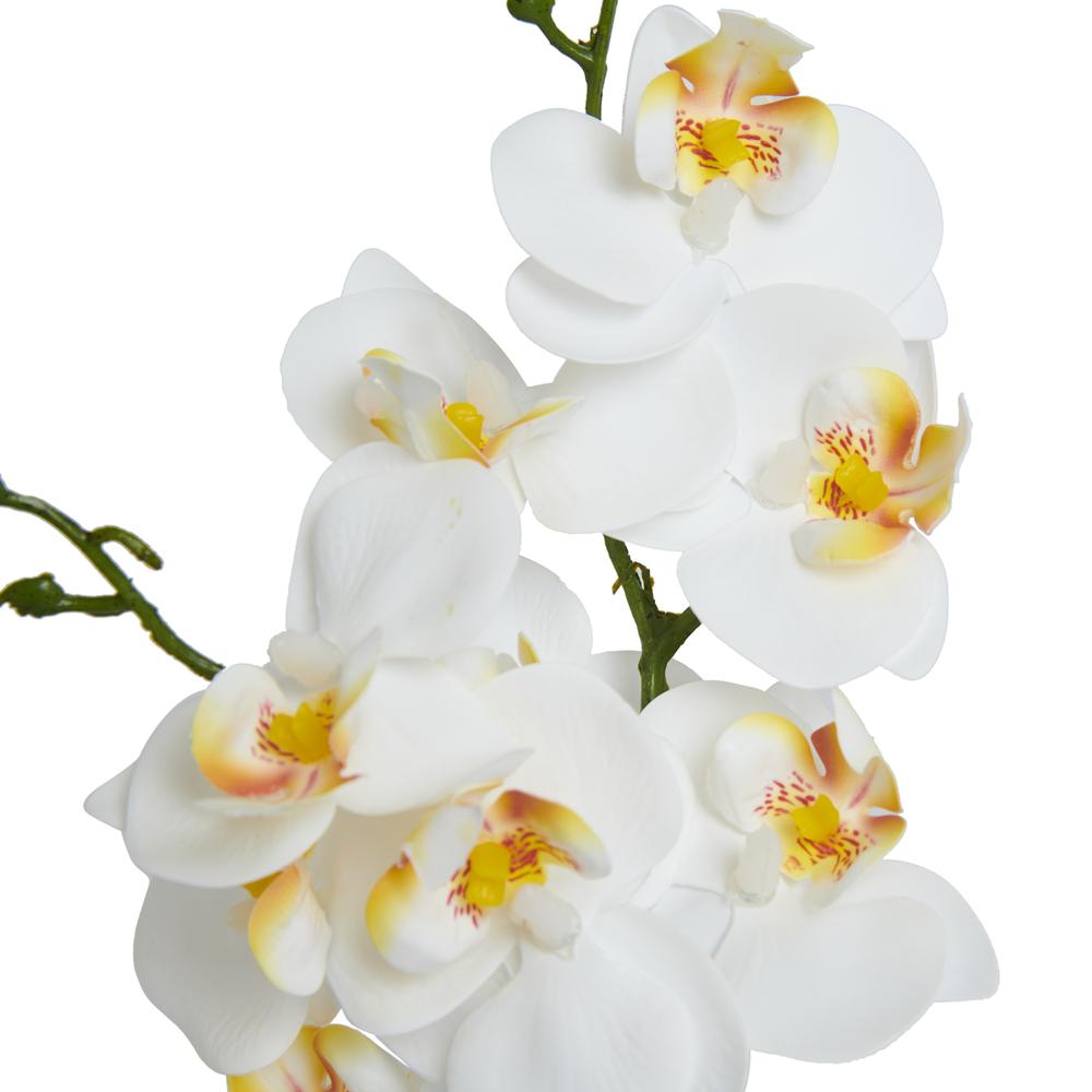  Objevi Beton Saksıda Real Touch Orkide - Beyaz - 12x35 cm