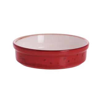 Tulu Porselen Fırın Kabı - Kırmızı - 13 cm