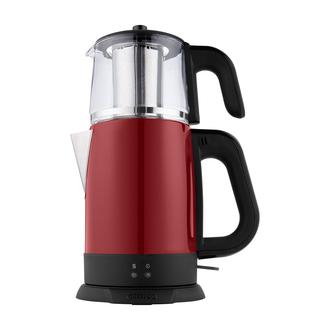 Arnica Demli Stil Cam Çay Makinesi - Kırmızı