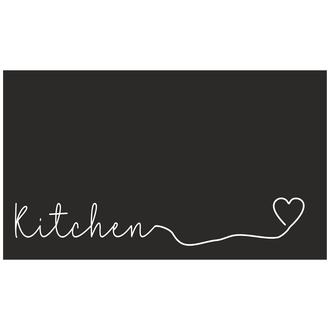 MarkaEv Kitchen Mutfak Halısı - Siyah / Beyaz - 120x180 cm