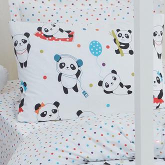 Nuvomon Love Pandas Çocuk 2'li Yastık Kılıfı - Beyaz - 50x70 cm