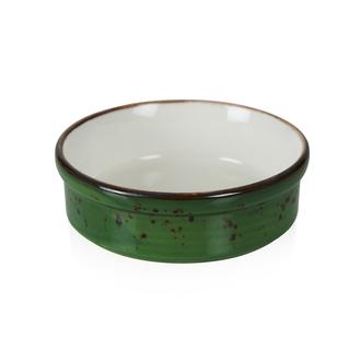Tulu Porselen Fırın Kabı - Yeşil - 10 cm