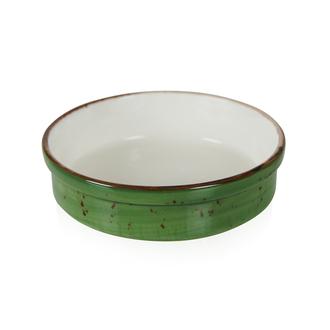 Tulu Porselen Fırın Kabı - Yeşil - 13 cm