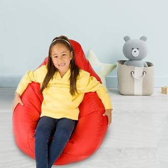 Armutpark Mini Çocuk Armut Koltuk - Kırmızı - 50x50 cm