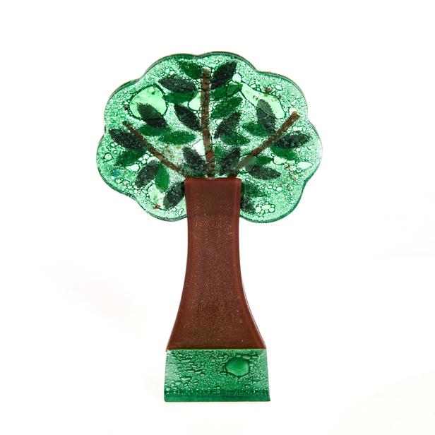  Mavituna Ağaç Temalı Dekoratif Cam Obje