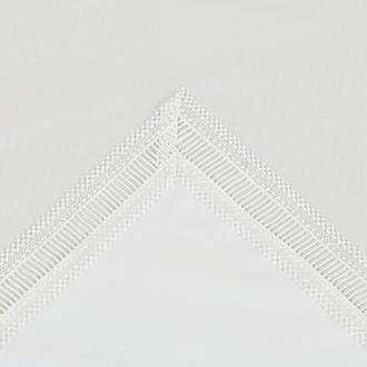 Nuvomon Kareli Dantel Masa Örtüsü - Beyaz - 150x250 cm_2