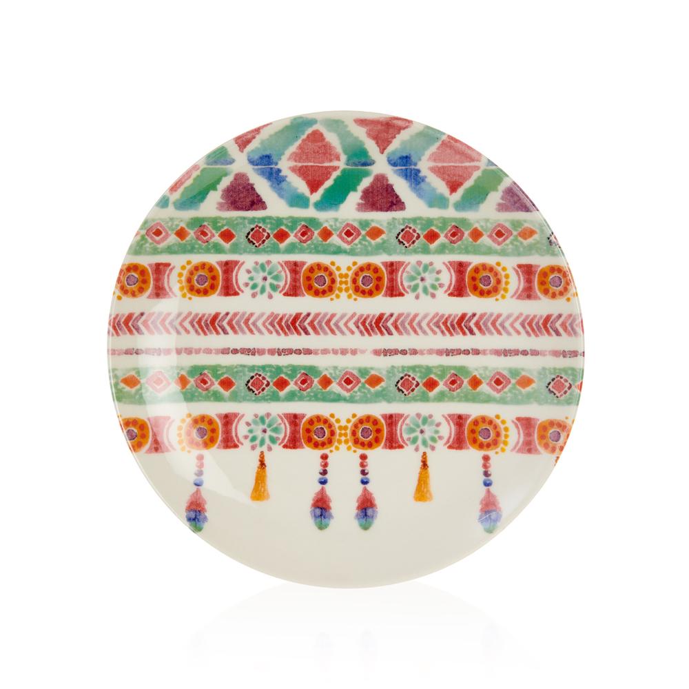  Tulu Porselen Ethnic Geo Servis Tabağı - 25 cm