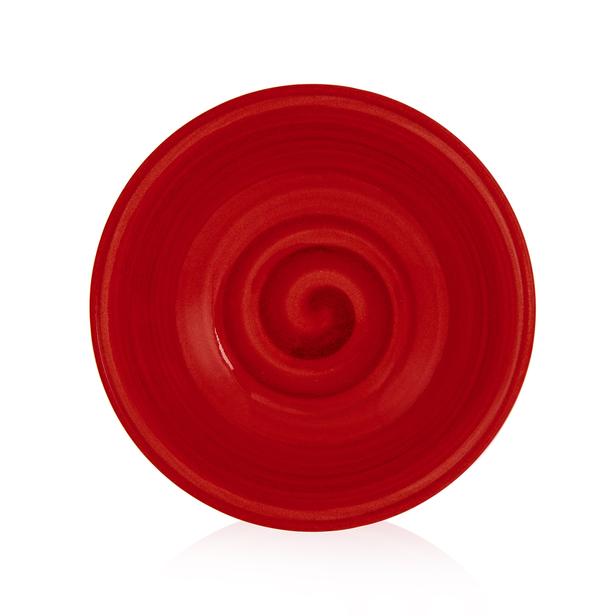  Tulu Porselen Trend Kase - Kırmızı - 14 cm