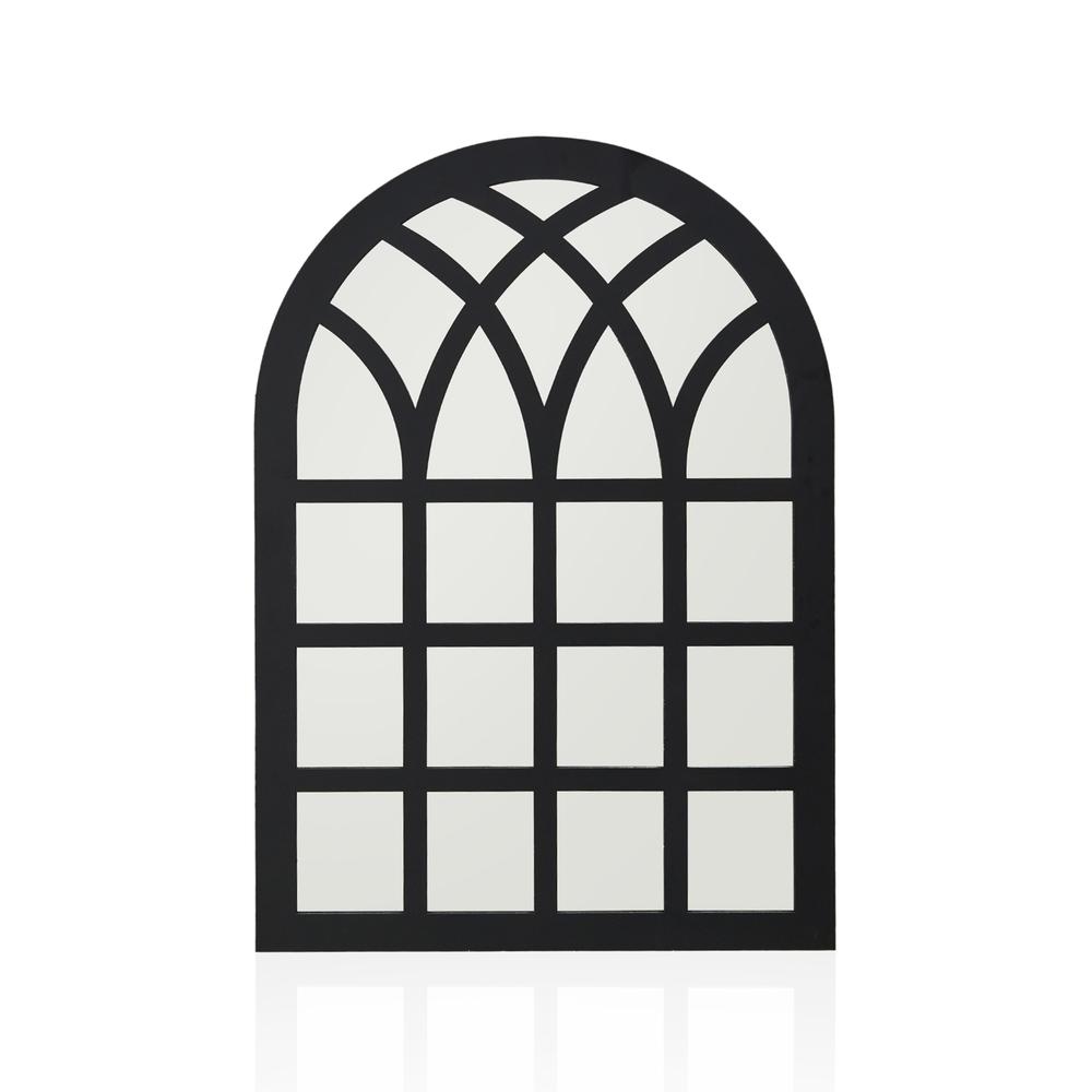 Q-Art Pencereli Ayna - Siyah