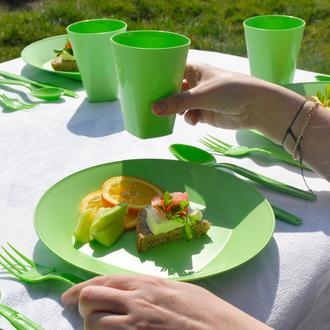 Saban Çantalı 31 Parça Piknik Seti - Yeşil