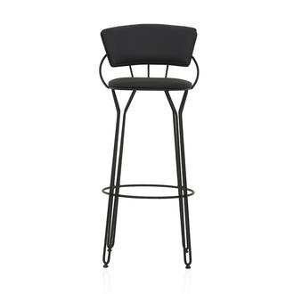Akın Lüx Modern Metal Bar Sandalyesi - Siyah
