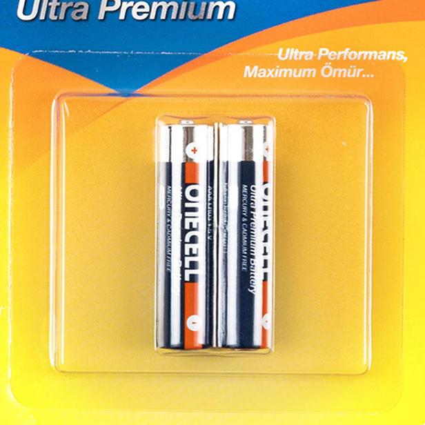  Onecell Ultra Premium Alkalin 1,5 V. 2'li AAA Boy Pil