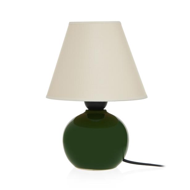  Nisa Luce 12 lik top abajur Küçük seramik - Yeşil / Beyaz