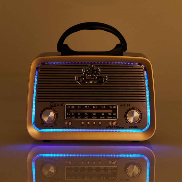  Petrix Dekoratif Vintage Ahşap Radyo