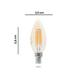 Orbus Filament Bulb Amber 4 Watt E14 Ampul - 2200K Sarı Işık