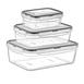  Plastart Fresh Box Dikdörtgen 3'lü Saklama Kabı - 400 ml + 800 ml + 1,4 lt