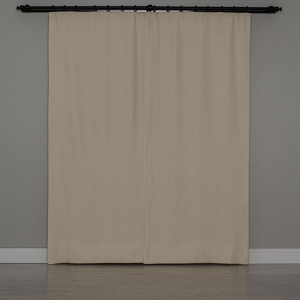  Gauze Fabric Design Blackout Karartma Özellikli Perde - Krem - 260x150 cm
