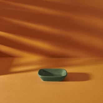 Keramika Kayık Tabak - 11 cm - Yeşil