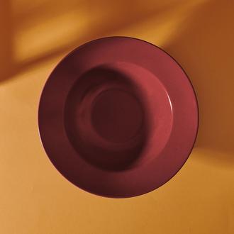 Keramika Delta Makarna Tabağı - Kırmızı - 26 cm_1