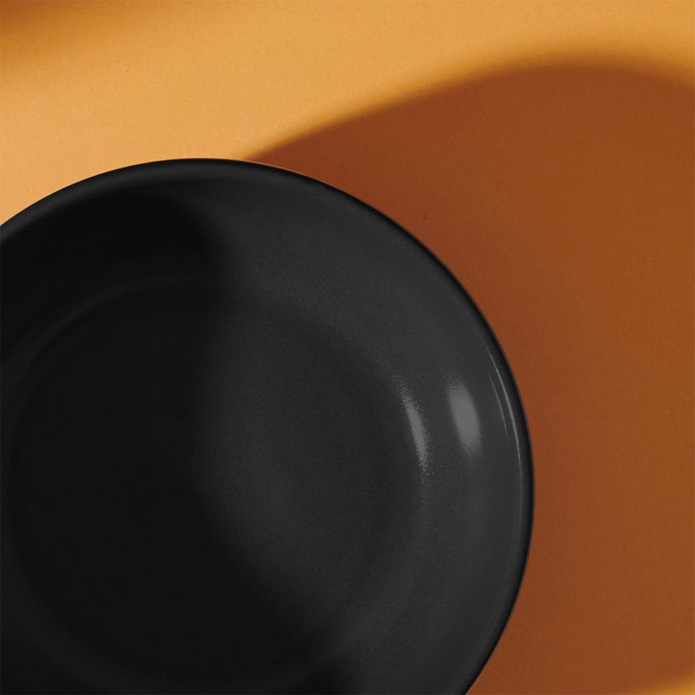  Keramika Nordic Servis Kasesi - Siyah - 15 cm