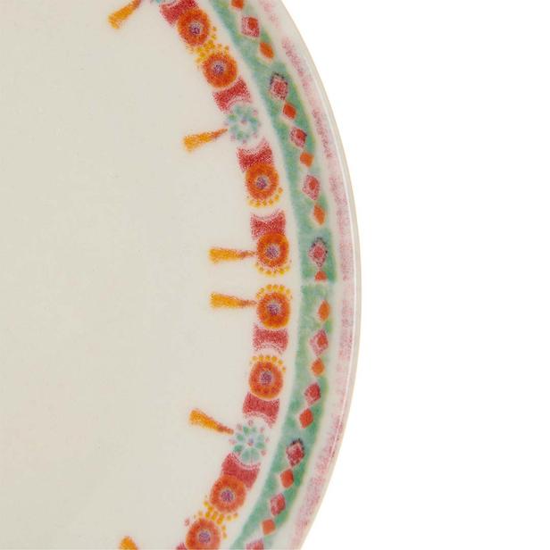  Tulu Porselen Ethnic Geo Tatlı Tabağı - 19 cm