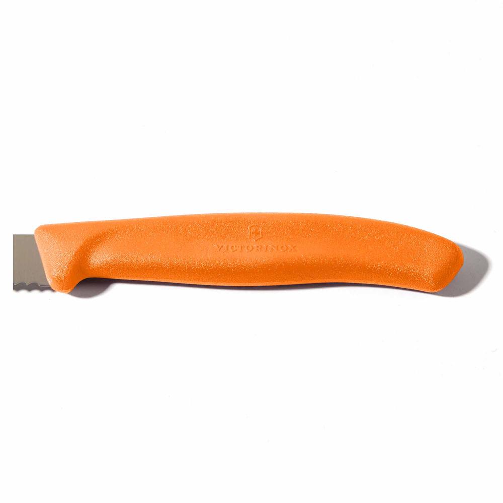  Victorinox Tırtıklı Soyma Bıçağı - Turuncu - 8 cm
