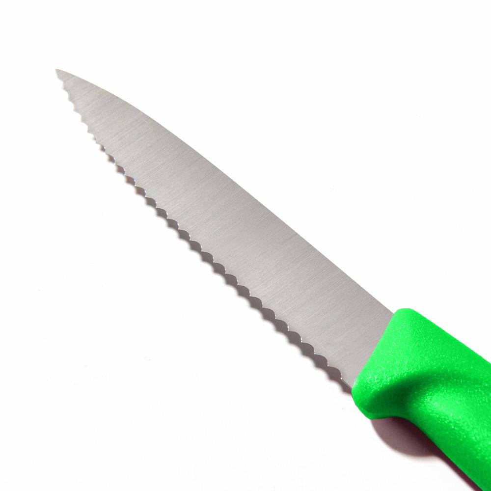 Victorinox 6.7636.L114 Tırtıklı Soyma Bıçağı - Yeşil/8 cm