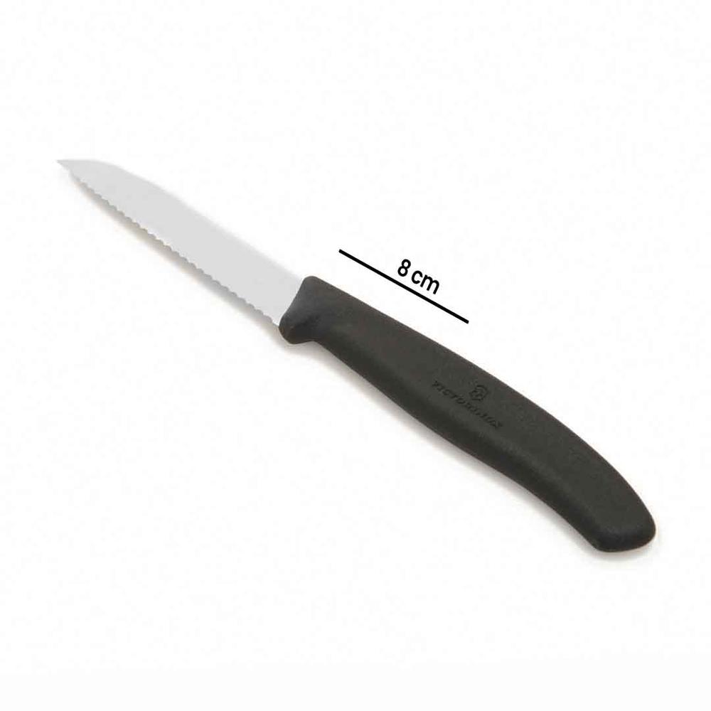  Victorinox 67433 Tırtıklı Soyma Bıçağı - Siyah - 8 cm
