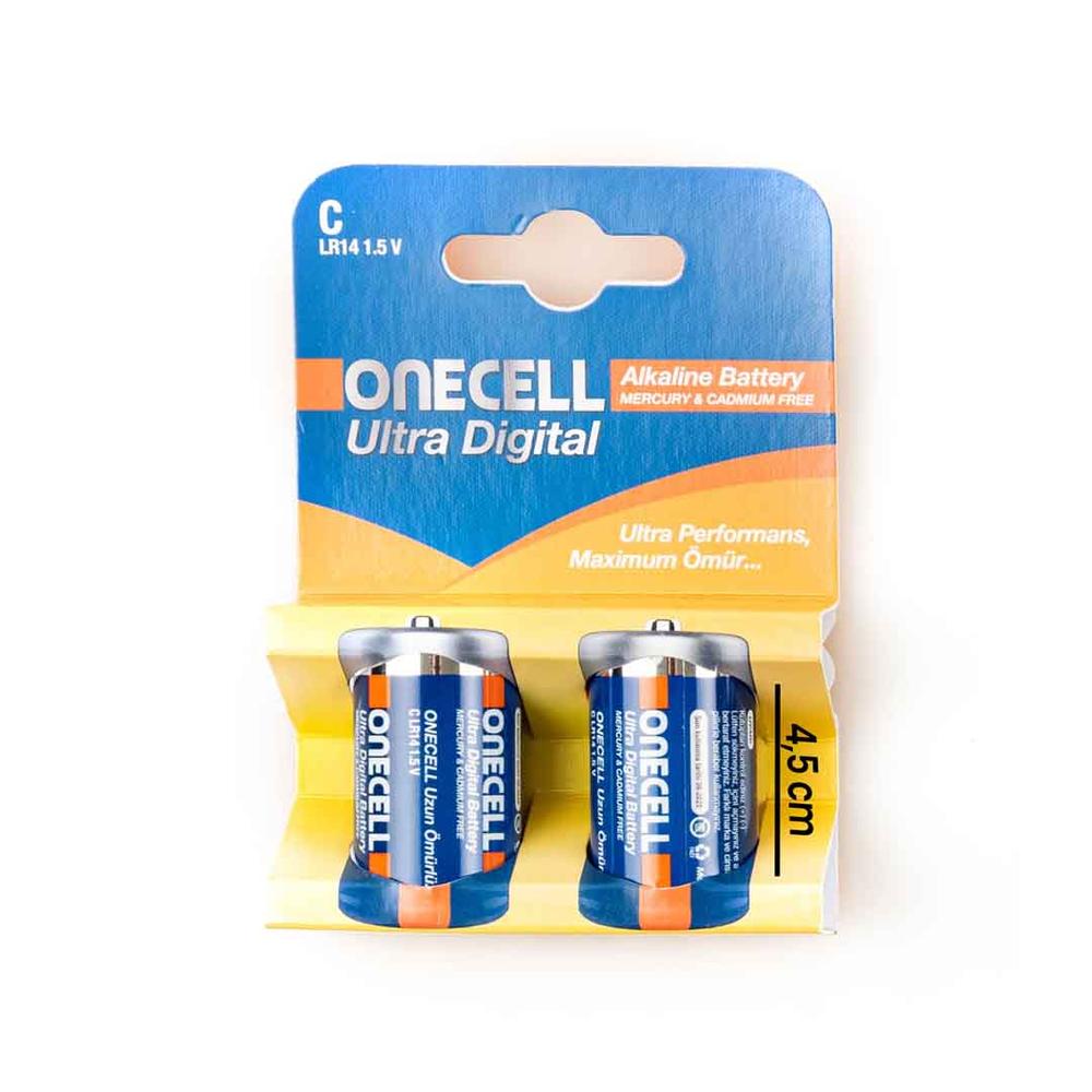  Onecell Ultra Dijital Alkalin 2'li Pil C Boy