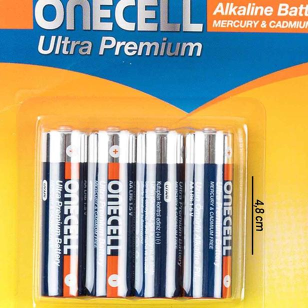  Onecell Ultra Premium Alkalin 1,5 V. 8'li AA Boy Pil